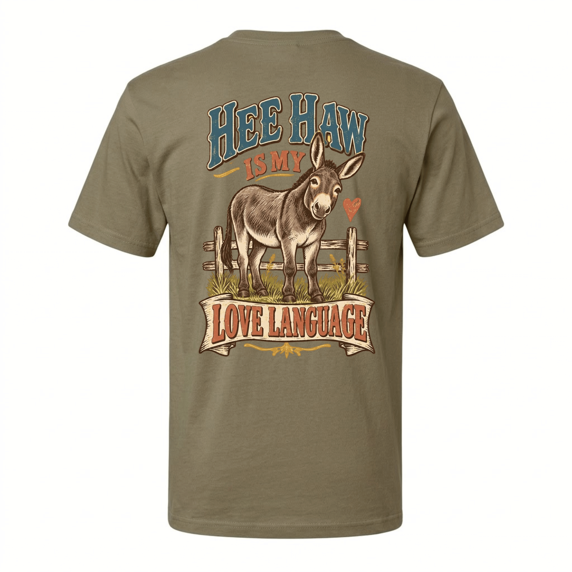 Vintage Hee Haw is My Love Language T-Shirt — Worn-in love, vintage brays, never goes out of style. (front view)