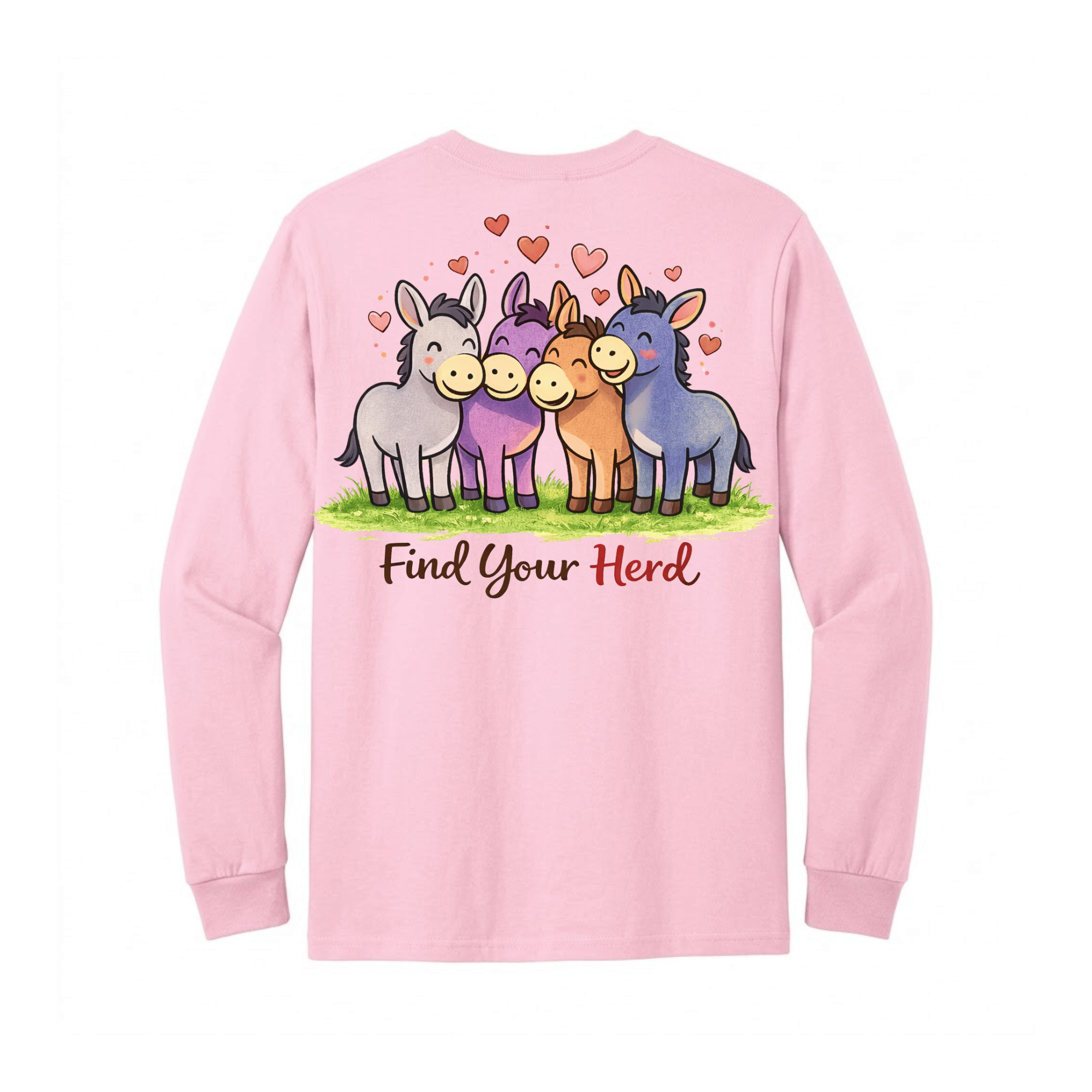 Find Your Herd Long Sleeve Shirt — Your herd is out there, and they are looking for you too. (front view)